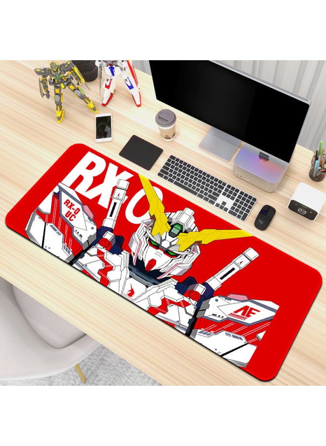 Generic - Gundam Mecha Style Anime Game Super Large Mouse Pad Thickened Personality Keyboard Pad Laptop Computer Office Desk Mat-Color:800x 300x 2mm Edge Lock-Pattern:Gundam [22-17]] - Image 1