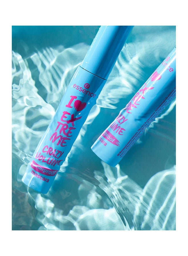 Essence | I Love Extreme Crazy Volume Waterproof Mascara 12ml | Black | Volumizing & Long Lasting | Smudge Proof | Bold Eye Makeup | Intense Colour | Curling & Extension Effect Waterproof Black - Image 4