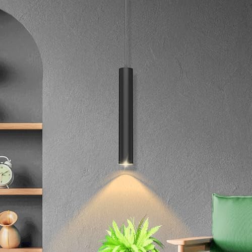 Harold Electricals Metal Black Surface Hanging Cob Pendant Light for Living Room, Bedroom, Dining Area, Office, Showroom (12 Watt - Warm White Light) - Image 1