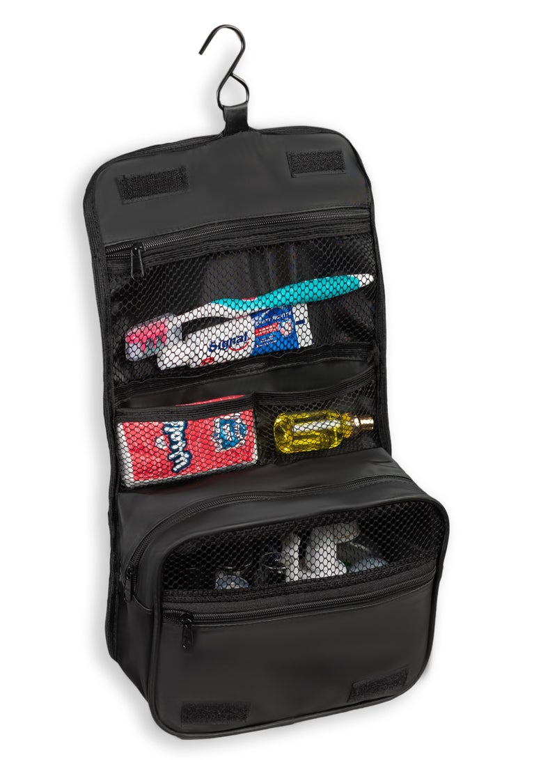 شنطة حمام سفر بتتعلق، ضد المية وبجيوب شبكية، لونها أسود - Image 5