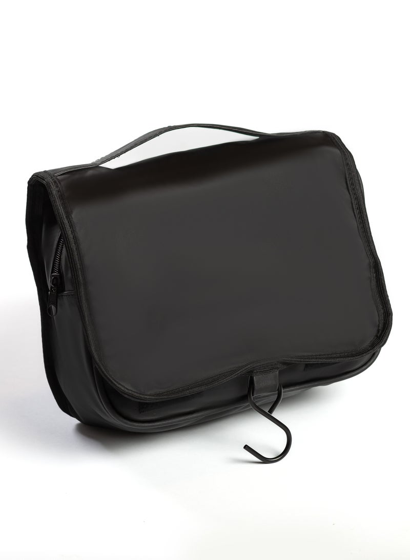 شنطة حمام سفر بتتعلق، ضد المية وبجيوب شبكية، لونها أسود - Image 2