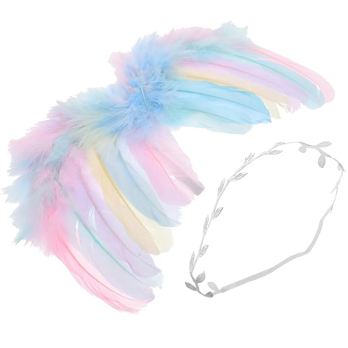Multi Color Angel Wing Headband For Boys Girls Dress Up Photography Props - Image 1