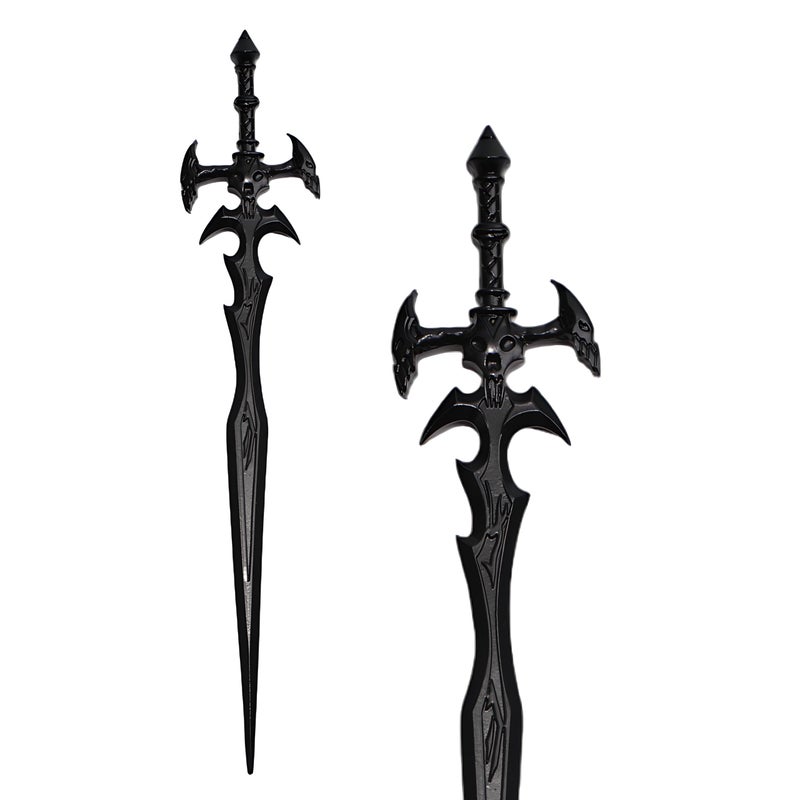 LANGHONG 2PCS Retro Viking Hairpin For Women Skull Sword Hair Pin Hair Styling Pins SRTL1
