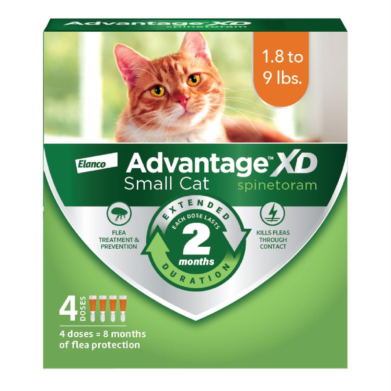 Advantage XD Small Cat Flea Prevention & Treatment For Cats 1.8-9lbs. | 4-Topical Doses, 2-Months of Protection Per Dose - Image 1