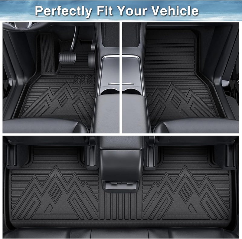 Mixsuper All Weather Floor Mats for Toyota GR86 2022-2025 - 1st & 2nd Row Set - Black - Image 3