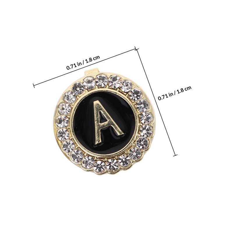 1 Pair Golden Plated Rhinestones Metal And Wedding Business Shirt Links Initial Alphabet For Men Tuxedo Shirt Cuffs Accessories - Image 2