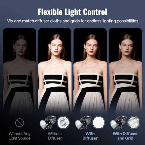 ZHIYUN Parabolic Light Softbox 24inch60cm Light Dome Quick Release with Bowens Mount for ZHIYUN Molus G60 X100 G200 X60 B100 B200 B300 B500 X100 Video Light - Image 3