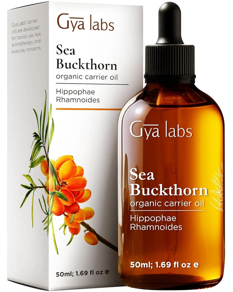 Gya Labs Sea Buckthorn Oil - 1.7 Fl Oz - Carrier Oil for Hair, Skin, Face, Scalp & Body Massage - Image 1