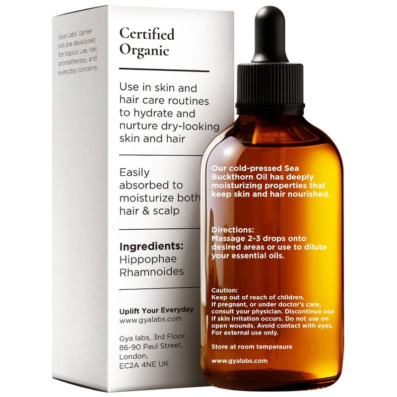 Gya Labs Sea Buckthorn Oil - 1.7 Fl Oz - Carrier Oil for Hair, Skin, Face, Scalp & Body Massage - Image 2