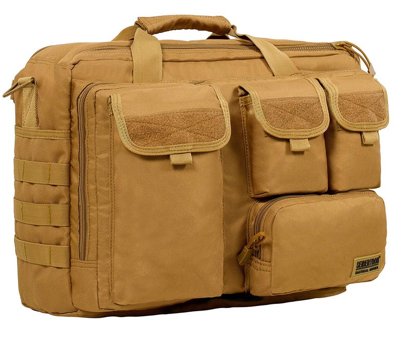 Seibertron Pro-Multifunction Shoulder Messenger Bag Fit for 14.1" Laptop Khaki - Image 2
