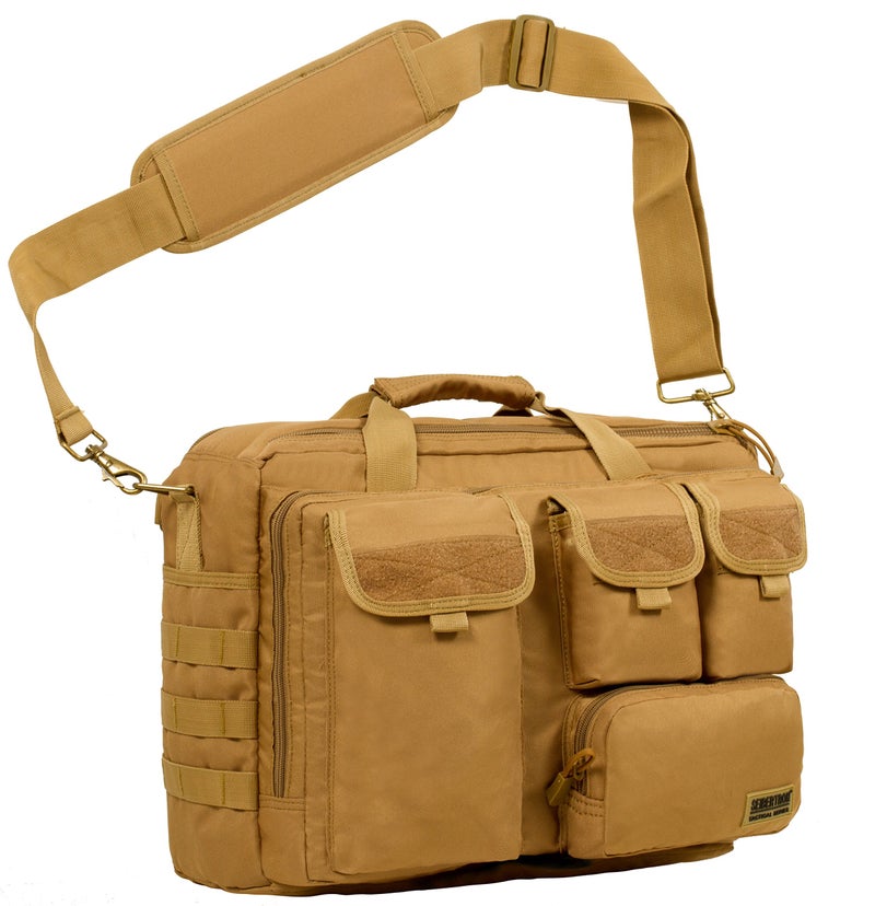 Seibertron Pro-Multifunction Shoulder Messenger Bag Fit for 14.1" Laptop Khaki - Image 1
