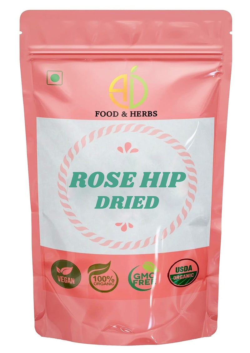 A D FOOD & HERBS أطعمة وأعشاب دي فود - وردة الورد المجففة والنقية (20 جرام × عبوة من 2) - Image 2