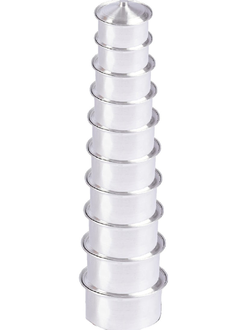 سيف طقم قدور ألمنيوم مكون من 10 قدر مقاس 12/14/16/18/20/22/24/26/28/30 سم - Image 1