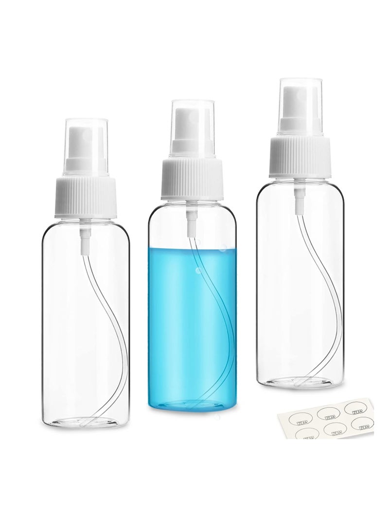 ZEJIA 3 Pack Small Spray Bottle, 2.7oz/80ml Travel Spray Bottle, Empty Fine Mist Spray Bottles, Refillable Mini Spray Bottles with Labels - Image 1