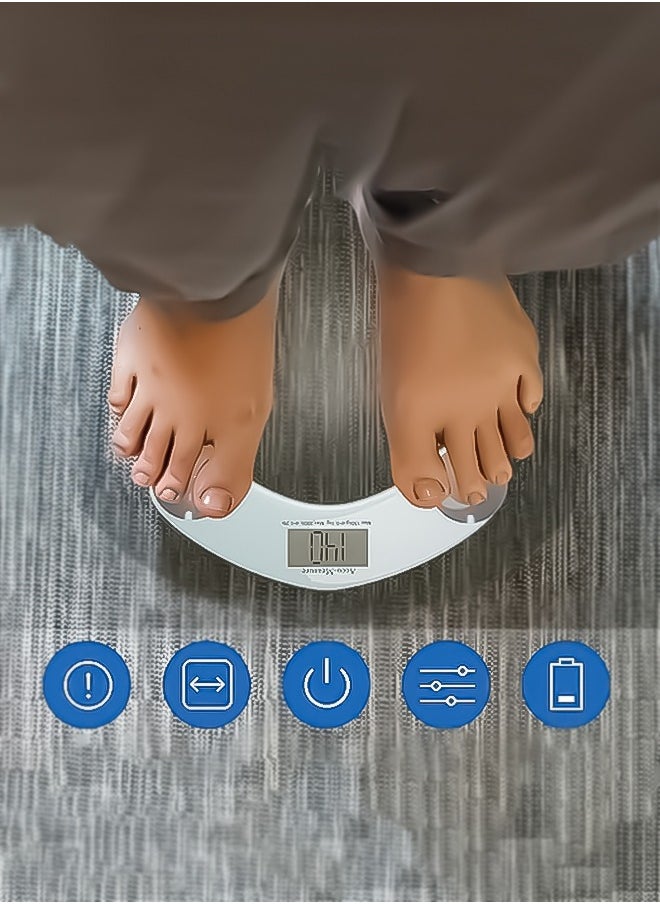 INFLUX INFLUX Digital Weight Scale – 180kg Max Weight Capacity, Smart Bathroom Weighing Machine – Perfect Scales for Body Weight, Fitness, and Home Use – Digital Scale for Body and Kitchen  - Image 5