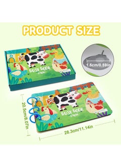 Bebiland Early Toddler Educational Busy Book, Farm Theme Preschool Learning Activities Quiet Book for Kids to Develop Learning Skills  - Image 2