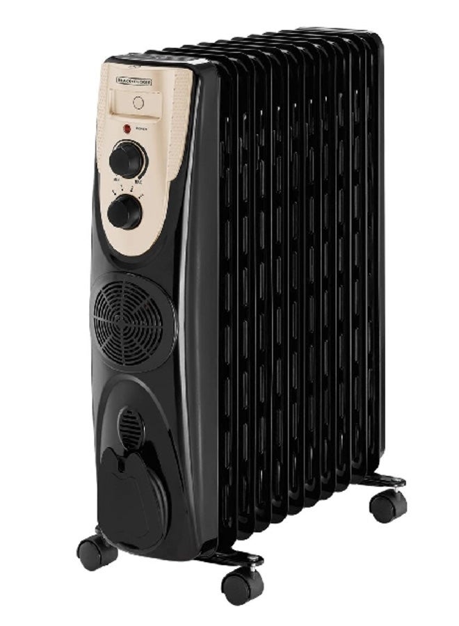 BLACK+DECKER 2500W 13-Fins Oil Filled Radiator Heater 2500 W OR013FD-B5 Black/Gold - Image 1