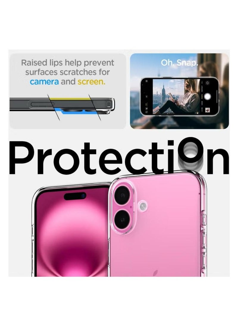 سبايجن غطاء حماية ليكويد كريستال لهاتف آيفون 16 (2024) - شفاف للغاية - Image 5