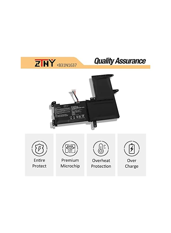 ZTHY B31N1637 Laptop Battery Compatible With Asus Vivobook X510 X510U X510Uq X510Ua X510Uar X510Uf Vivobook S15 S510U S510Uf S510Uq S510Un S510Ur S510Ua F510 F510U F510Ua F510Uq 11.52V 42Wh - Image 4