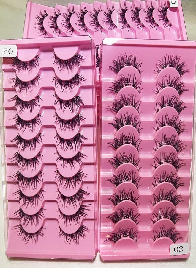 AM RONG MAGIC Professional 10pairs Faux 3D Mink Eyelashes Thick Long Multilayer Fluffy False Eyelashes,Dramatic False Eyelashes Handmade&Reusable Lashes (M-02) - Image 2