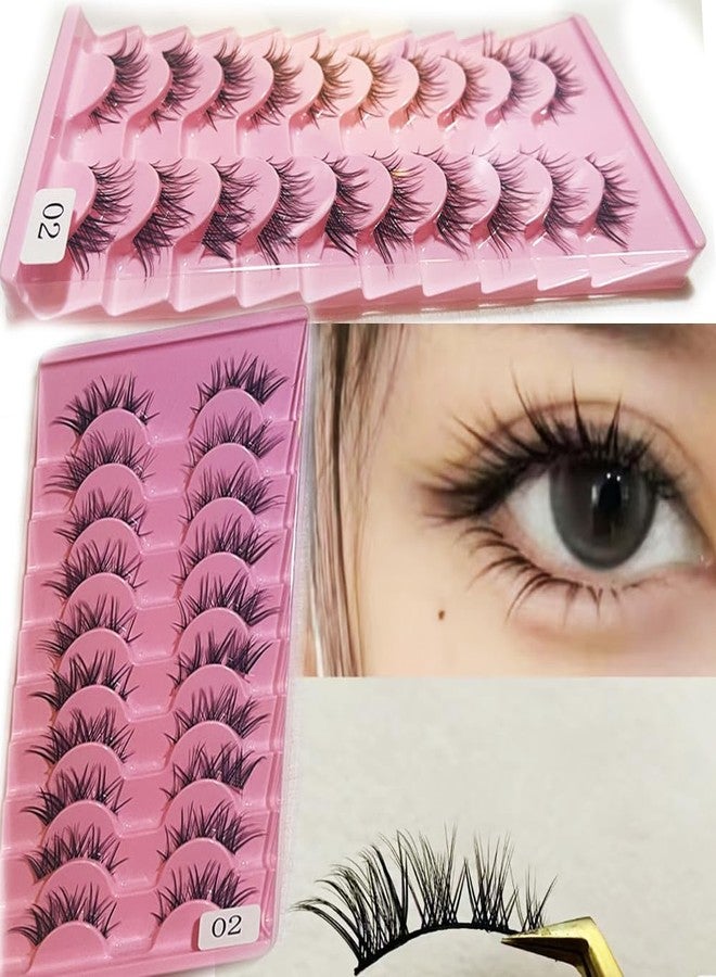 AM RONG MAGIC Professional 10pairs Faux 3D Mink Eyelashes Thick Long Multilayer Fluffy False Eyelashes,Dramatic False Eyelashes Handmade&Reusable Lashes (M-02) - Image 5