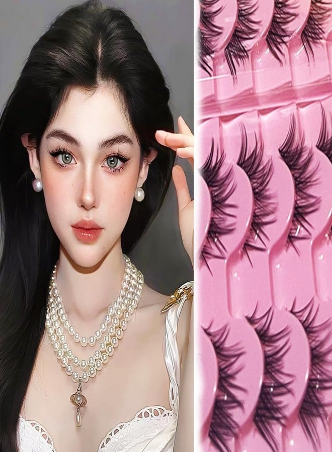 AM RONG MAGIC Professional 10pairs Faux 3D Mink Eyelashes Thick Long Multilayer Fluffy False Eyelashes,Dramatic False Eyelashes Handmade&Reusable Lashes (M-02) - Image 3