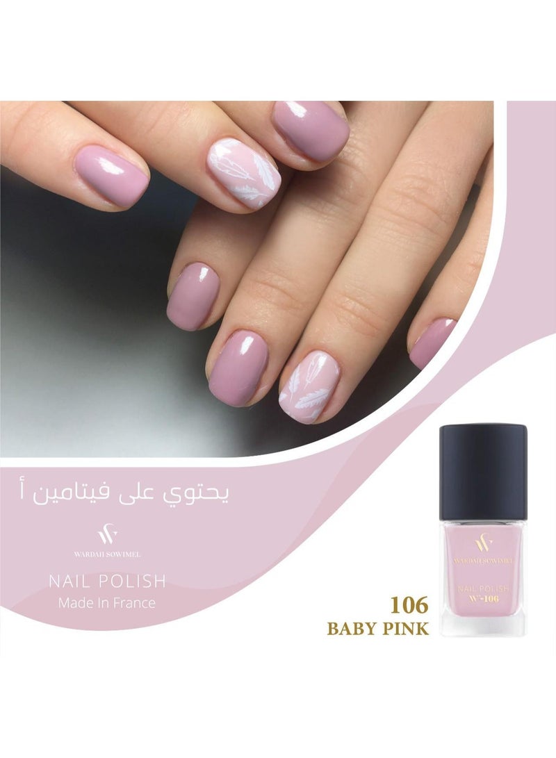 وردة صويمل طلاء أظافر من وردة صويمل - وردي فاتح - W106 - Image 1