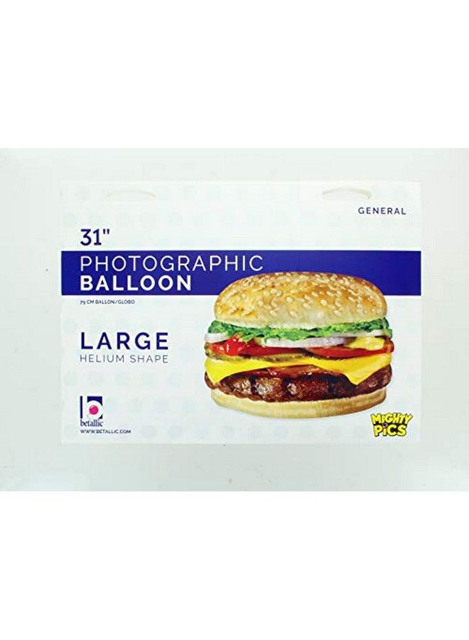 Betallic برغر جبن عظيم برايت كبير 31" بالون هليوم بشكل برغر جبن - Image 3