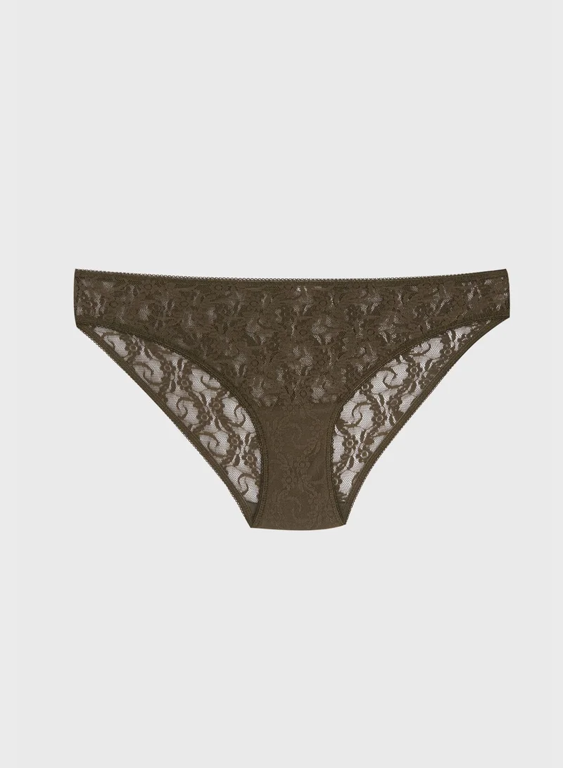 LC WAIKIKI Lace High Leg Bikini Bottom