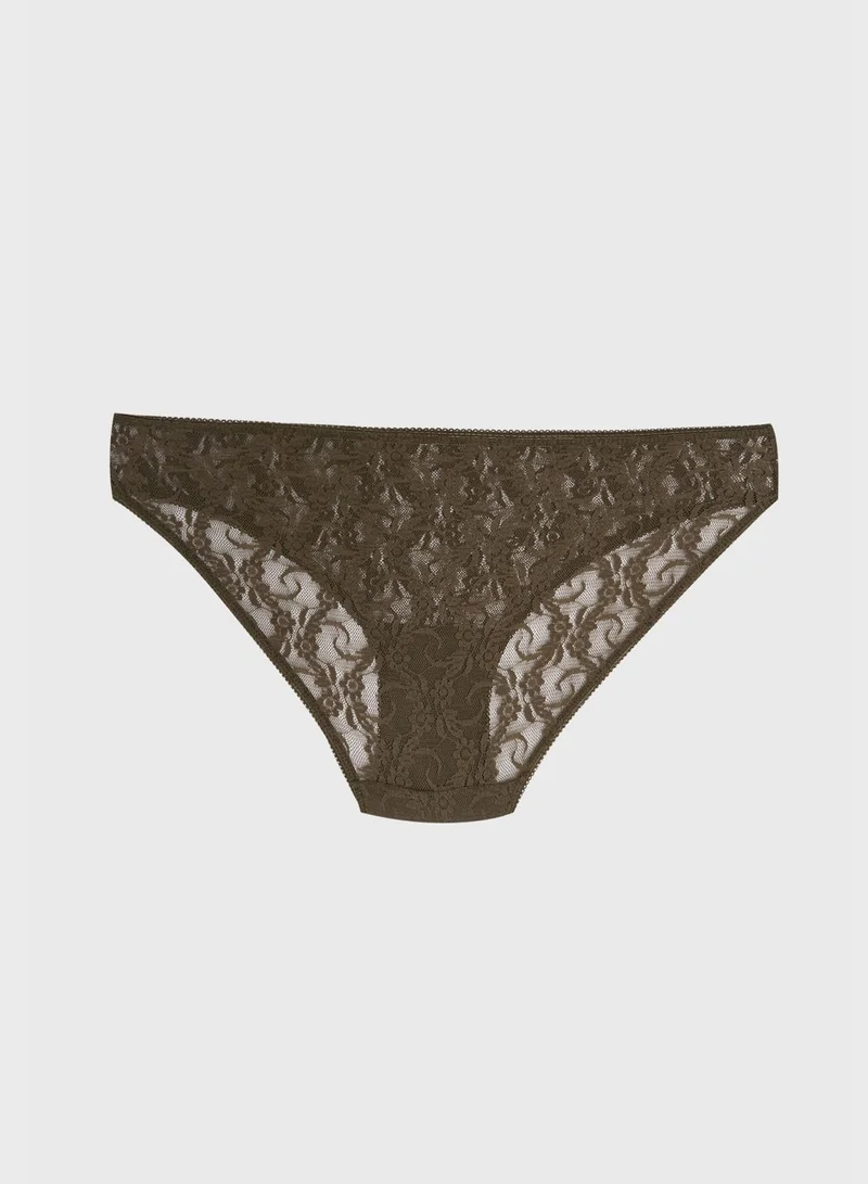 LC WAIKIKI Lace High Leg Bikini Bottom