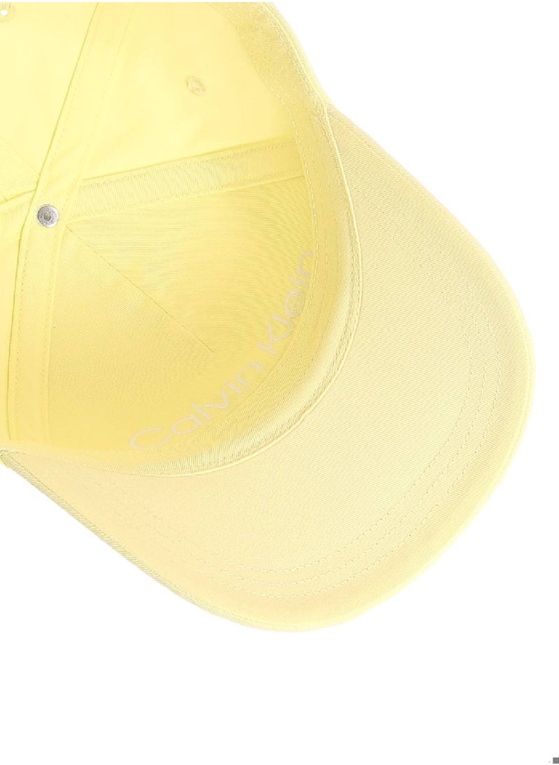 CALVIN KLEIN Women's  Cotton Twill Cap, Yellow - Cotton, Yellow  - Image 3