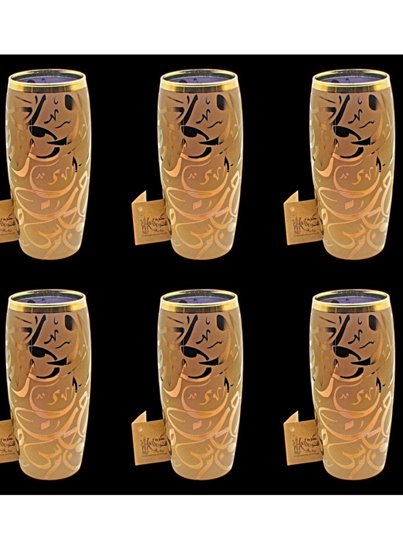 كودو آرتس أكواب زجاج للماء او العصائر مزخرفة - Image 1