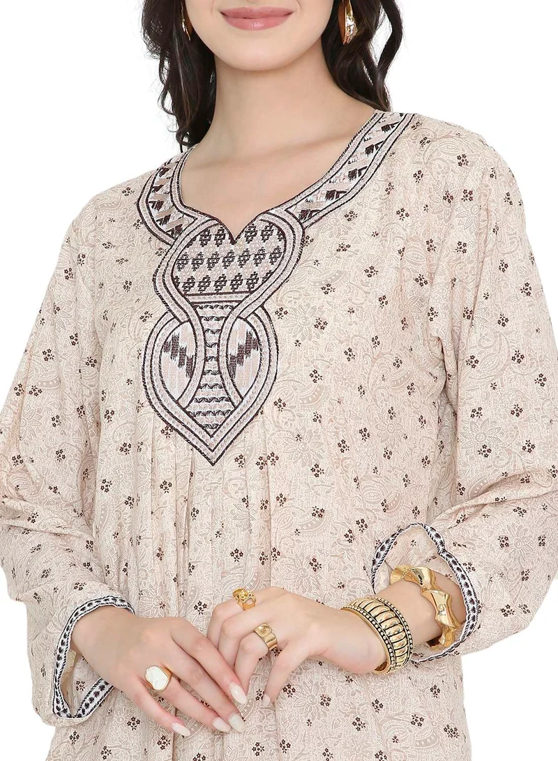 HANA & SARA Long Viscose Unique Styled Casual Arabic Kaftan Jalabiya Dresses