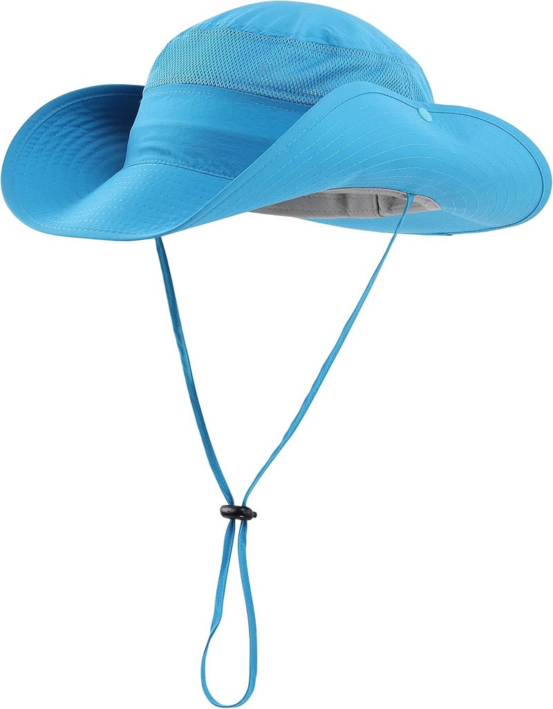 Connectyle Wide Brim Sun Hat for Men Breathable Cowboy Boonie Hat UPF 50+ Sun Protection Bucket Hat for Fishing Hiking - Image 2