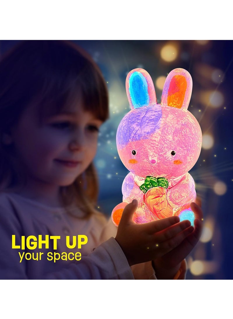 يوڠام مجموعة طلاء مصباح الأرنب الخاصة بك، مجموعة مستلزمات فنية وحرفية، مجموعة تلوين للأطفال من عمر 6 إلى 12 سنة، فنون وحرف للأطفال من عمر 8 إلى 12 سنة، ألعاب هدايا عيد ميلاد للبنات والأولاد من عمر 6 و7 و8 و9 و10 و11 و12 سنة - Image 2