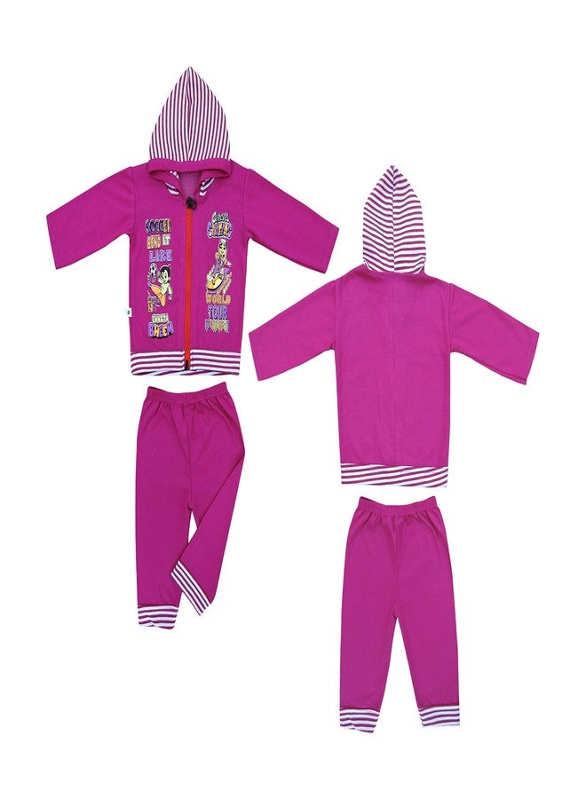 Kiddos Baby Boys and Girls Full Sleeve Printed Hoodie and Jogger Set Combo-Pack of 5 (18-24 Months) - Image 4