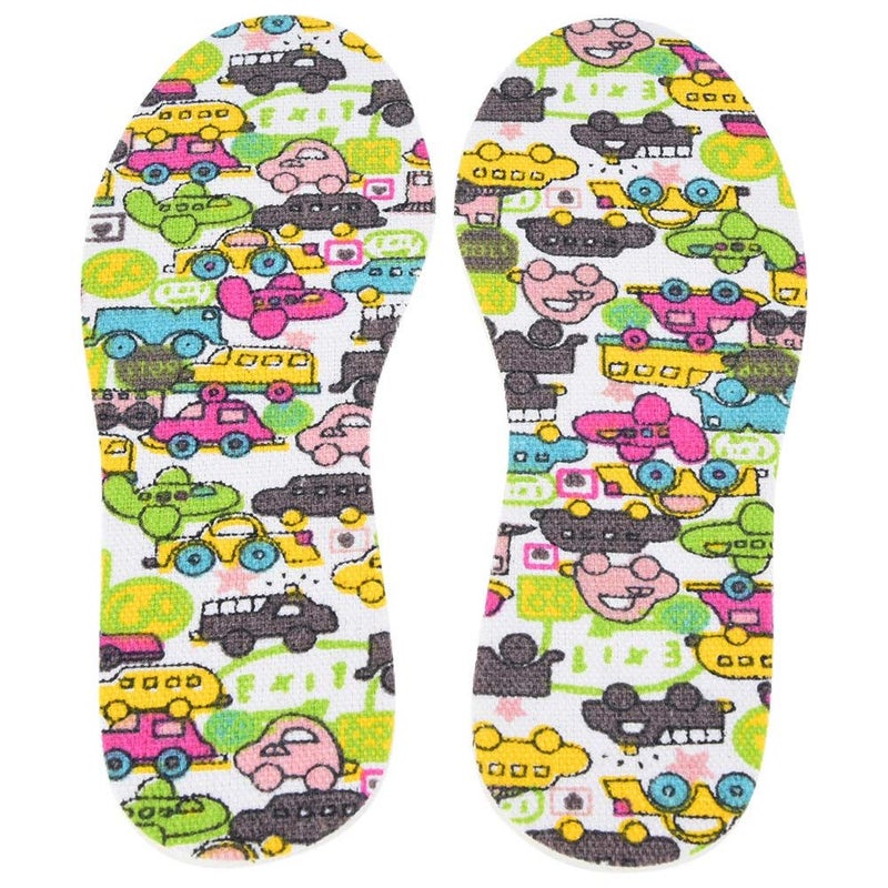 Kids Soft Latex Car Pattern Insole Breathable Shoe Cushion Size 26 36 - Image 2