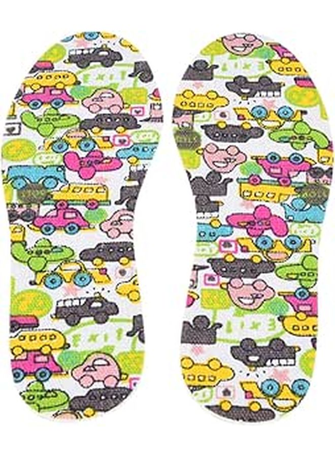 Kids Soft Latex Car Pattern Insole Breathable Shoe Cushion Size 26 36 - Image 1