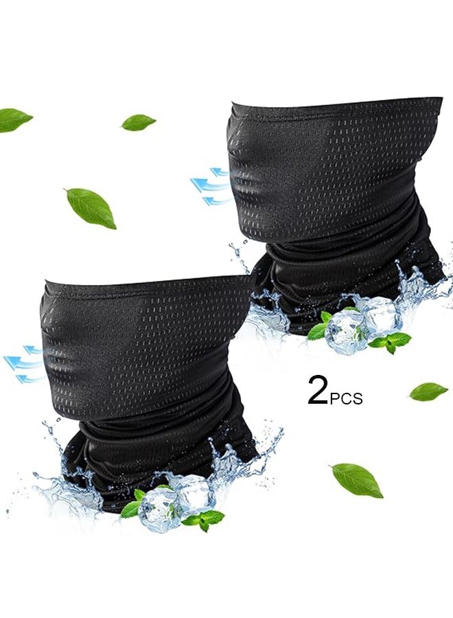 Generic 2 Pack Breathable Neck Gaiter Summer Balaclava Cooling Face Mask with Mesh Holes UV Protection Sun Scarf for Men Women - Image 1