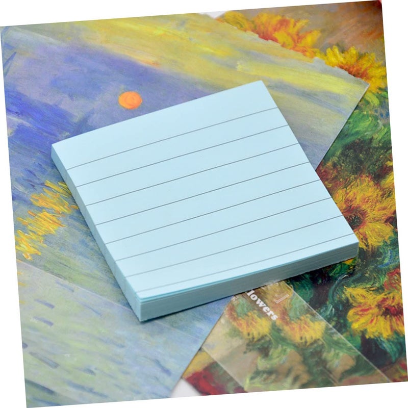 4 Pack Self Stick Striped Notepads Light Yellow Color for Home Office School Reminders - Image 3