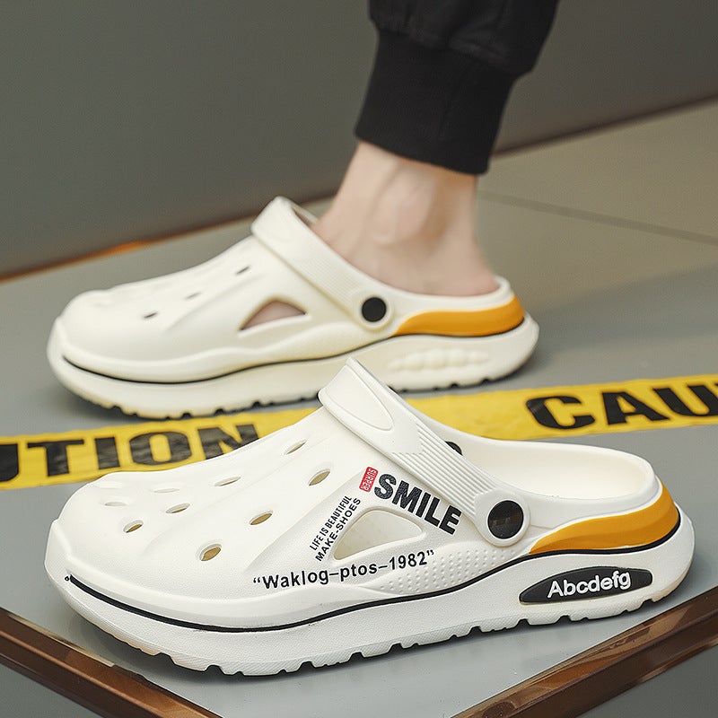Croc Shoes Summer Two-Wear Sandals For Men, Eva Thick-Soled Shoes For Outer Wear, High-End Large Size Men'S Sandals - Image 3