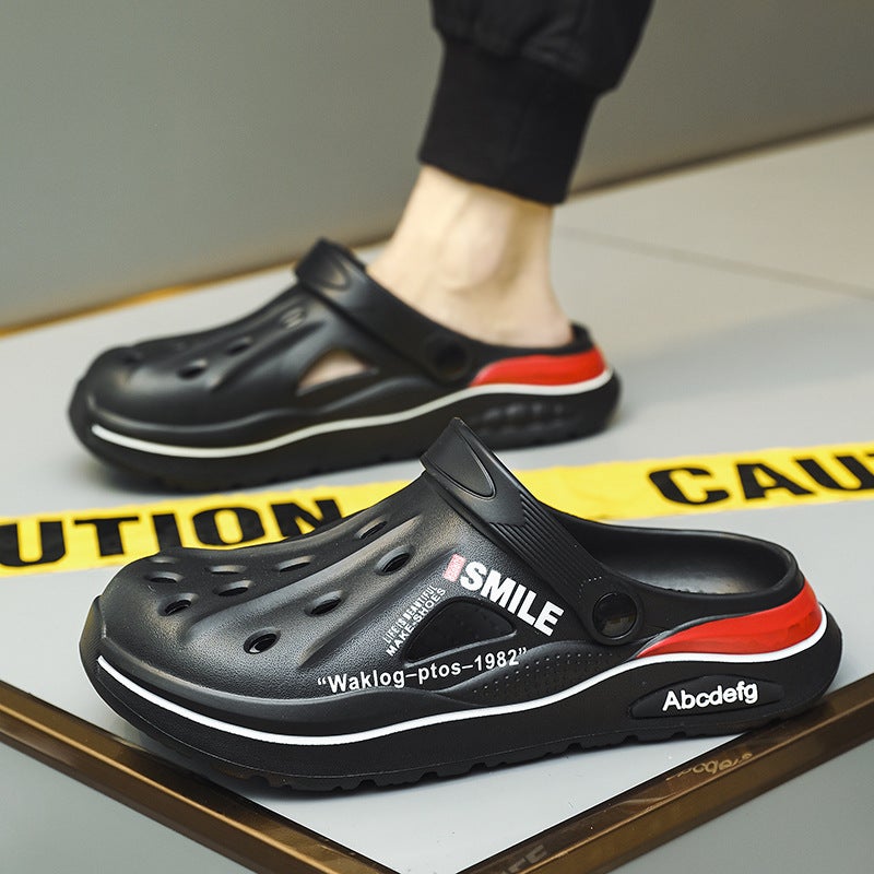 Croc Shoes Summer Two-Wear Sandals For Men, Eva Thick-Soled Shoes For Outer Wear, High-End Large Size Men'S Sandals - Image 5