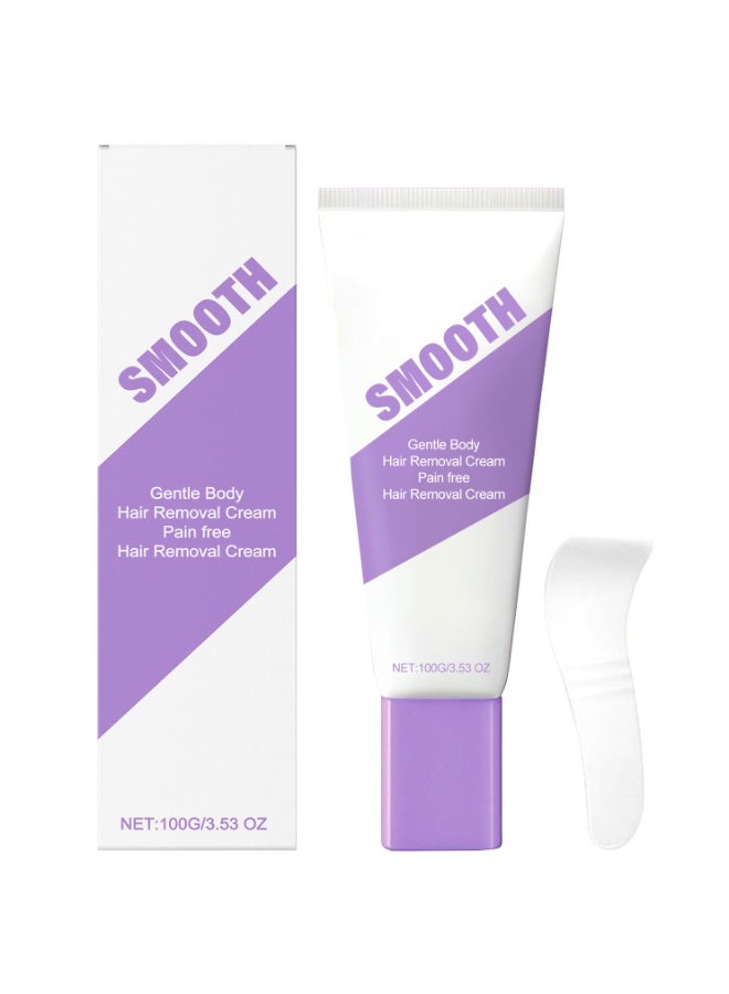Smooth Gentle and Painless Hair Removal Cream 100g | Moisturizing and Hydrating, Suitable for the Whole Body. - Image 1
