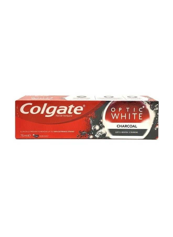 Colgate - Optic White Charcoal Whitening Toothpaste 75Ml - Image 1