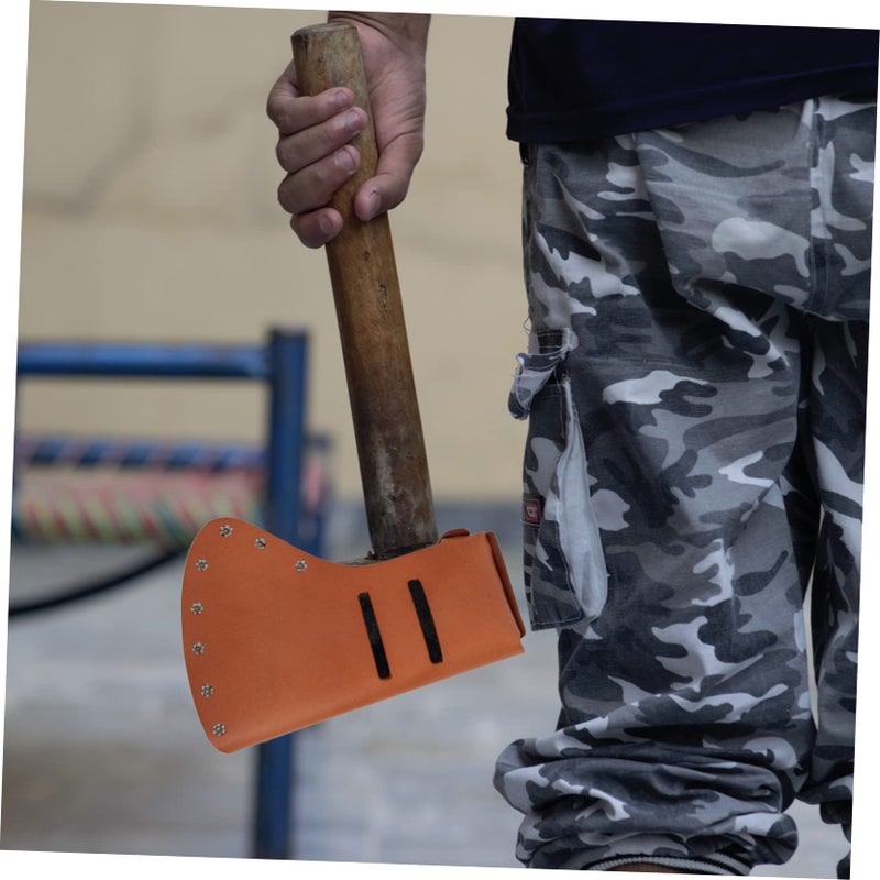 غطاء رأس الفأس البني الفاتح 21x14 سم 3 قطع غطاء فأس آمن وسهل الحمل - Image 5
