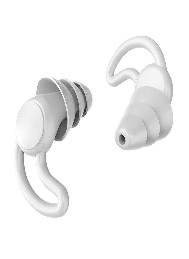 Gizmolet Waterproof Swimming Ear Plugs for Adults, Reusable Swimmer Earplugs, Silicone Ear Plugs for Women Men, Ear Protection for Swimming Surfing Sleeping Water Sports, Individual Package, White - Image 1