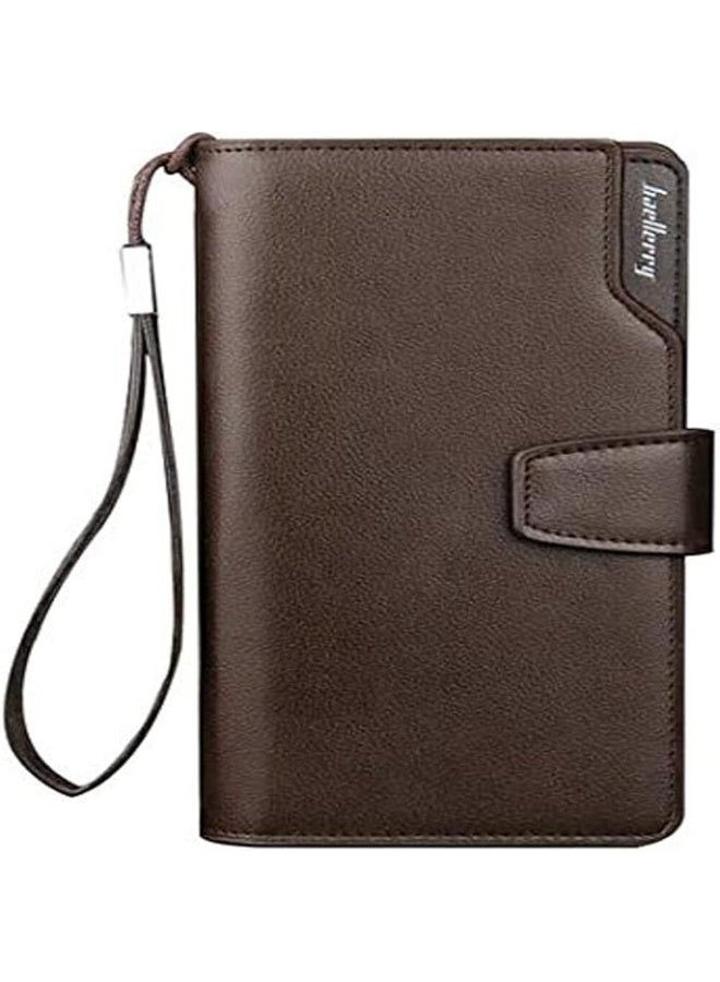 بايلليري محفظة بايليري الجلدية الطويلة للنخبة - إصدار خاص ومنظم للبطاقات - بني داكن - Image 1