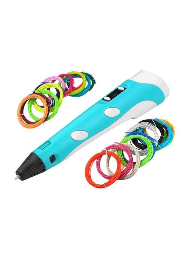 3D printing pen with display, includes multi-colored plastic filament for beginners - Image 1