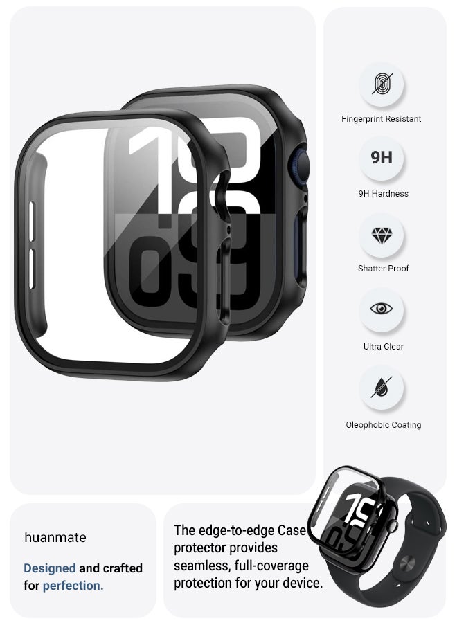huanmate Apple Watch Series 10 46mm Smart Watch Case with Screen Protector – All-Round Protection, Crisp Display Clarity, Anti-Scratch & Smudge-Resistant, Durable Build, Easy Snap-On Design  - Image 2