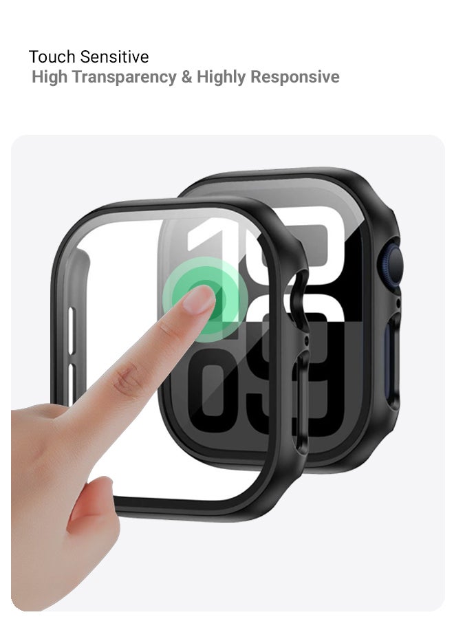 huanmate Apple Watch Series 10 46mm Smart Watch Case with Screen Protector – All-Round Protection, Crisp Display Clarity, Anti-Scratch & Smudge-Resistant, Durable Build, Easy Snap-On Design  - Image 4